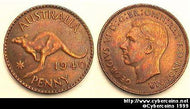 Australia, 1940P, 1 penny, XF , KM36