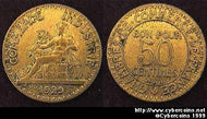 France, 1929, 50 centimes, AU, KM884