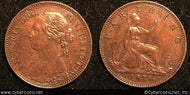 Great Britain, 1878, 1 farthing, AU, KM753