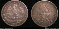 Mexico, 1885DoB,  50 centavos, VF, KM407.3