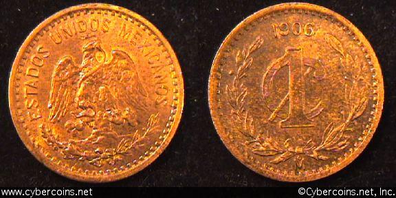 Mexico, 1906,  1 centavo, BU, KM415