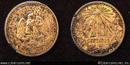 Mexico, 1919,  10 centavos, XF, KM429