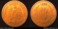 Mexico, 1920,  10 centavos, VF/XF, KM430