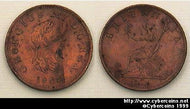 Great Britain, 1806, 1/2 penny, AU, KM662