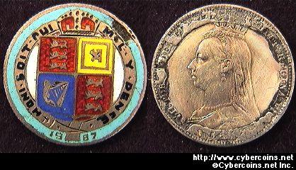 Great Britain, 1887, 1 shilling, XF, KM734.4?