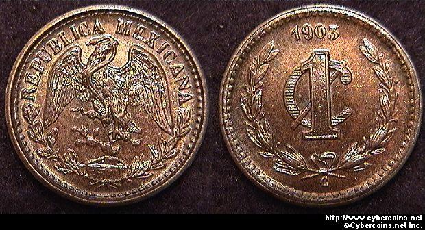 Mexico, 1903C, 1 centavo, BU, KM394