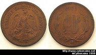 Mexico, 1920,  10 centavos, XF, KM430