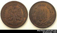 Mexico, 1921,  10 centavos, XF/VF, KM430
