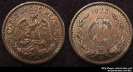 Mexico, 1925, 1 Centavo, AU, KM415 - brown