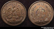 Mexico, 1925, 1 Centavo, AU, KM415 - brown
