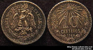 Mexico, 1925/3, 10 centavos, XF, KM431 - It