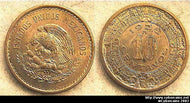 Mexico, 1938,  10 centavos, UNC, KM432