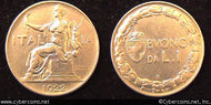 Italy, 1922, 1 lira, XF, KM62