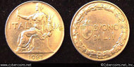 Italy, 1923, 1 lira, XF, KM62