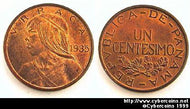 Panama, 1935, 1 centesimo, UNC, KM14