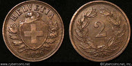Switzerland, 1929B, 2 rappen, AU, KM4