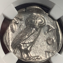 Silver Egyptian Struck Owl, Great strike and luster! 5th-4th century BC, Tetrdrachm, NGC Mint State strike 4/5, surface 4/5