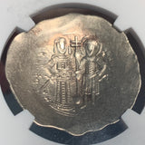 Byzantine Empire, 1143-1180 AD,  Aspron Trachy, Christ depicted, NGC authenticated Choice AU