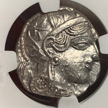 Silver Egyptian Struck Owl, Great strike and luster! 5th-4th century BC, Tetrdrachm, NGC Mint State strike 4/5, surface 4/5
