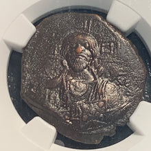 Byzantine Empire, 1020-1028 AD,  Follis, NGC authenticated XF