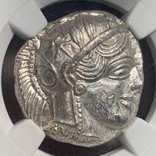 Silver Egyptian Struck Owl, Luster! 5th-4th century BC, Tetrdrachm, NGC Mint State strike 4/5, surface 3/5