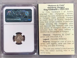 Hungary, 1578, Denar, NGC AU58. Madonna and Child