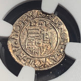 Hungary, 1578, Denar, NGC AU58. Madonna and Child