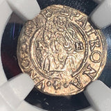 Hungary, 1578, Denar, NGC AU58. Madonna and Child