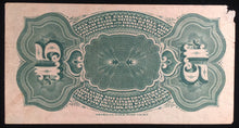 US Fractional Currency 15 cents - Allison, Spinner. AU condition but damaged in upper left corner.