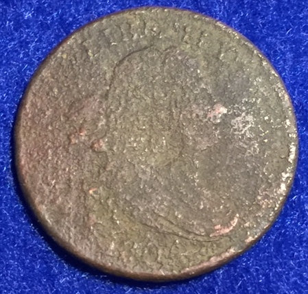 1804 Draped Bust Half Cent - F,   heavy corrosion on both sides