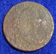 1804 Draped Bust Half Cent - F,   heavy corrosion on both sides