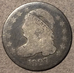 1827 Capped Bust Dime, Grade= G/AG