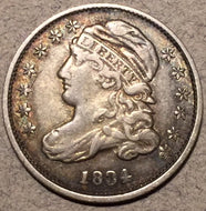 1834 Capped Bust Dime, Grade= VF35