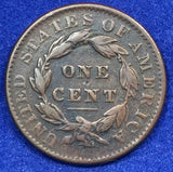 1834, VF Liberty Head Large Cent,  2mm hit in front of face