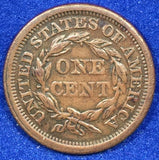 1854, XF Braided Hair Large Cent