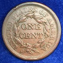 1856, XF   Braided Hair Large Cent, upright 5's, minor rim ticks on reverse