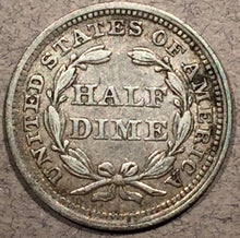 1857 Seated Liberty Half Dime, Grade= XF45