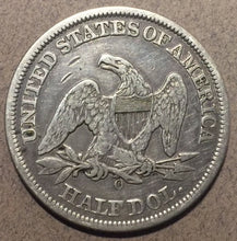 1858 O Seated Half Dollar, Grade= VF cleaned with hairlines