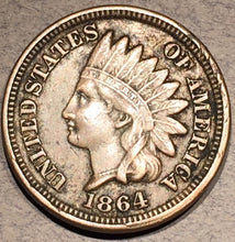 1864 CN Indian Cent, Grade= XF, a few minor problems