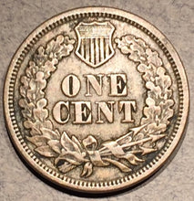 1864 CN Indian Cent, Grade= XF, a few minor problems