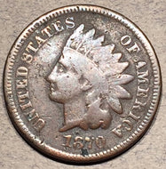 1870 Indian Cent, Grade=  F, corroded