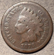 1870 Indian Cent, Grade=  G