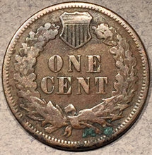 1872 Indian Cent, Grade=  VG, small areas of corrosion