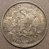 1876-S Seated Half Dollar, Grade= AU
