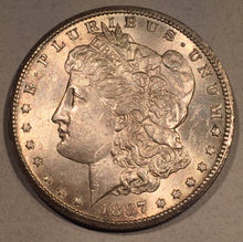 1887 S Morgan Dollar, MS60