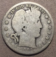 1892-S Barber Half Dollar, Grade= G4/AG
