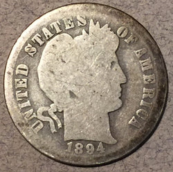 1894-O Barber Dime, Grade= G4
