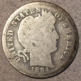 1894-O Barber Dime, Grade= G4