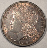 1896 Morgan Dollar, AU VAM 4 Top 100 varieties