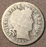 1897-O Barber Dime, Grade= G/AG